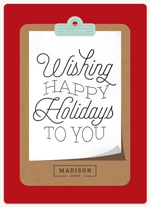 Clipboard Holiday & Christmas Magnet Cards