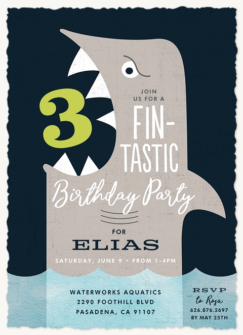 Fin-tastic Kids Birthday Invitations