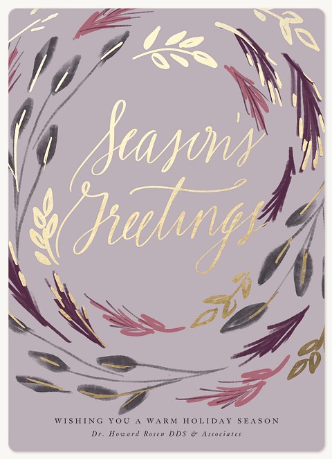 Seasonal Wreath Holiday & Christmas Magnet Cards