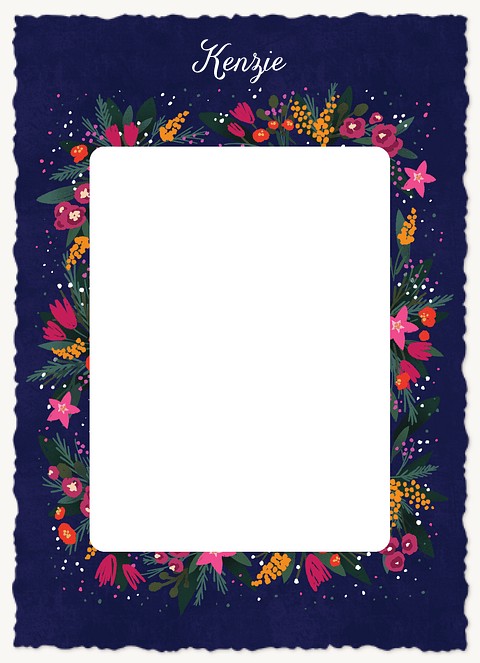 Floral Frame Kids Thank You Cards