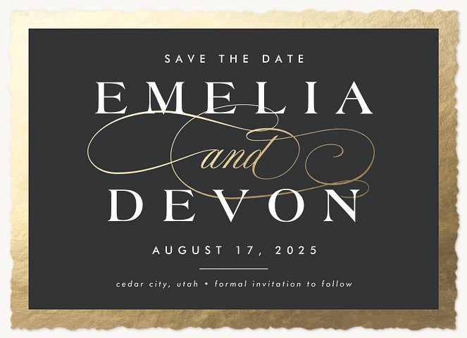 Formal Announcement Save the Date Cards