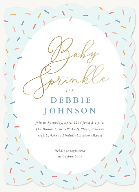 Pastel Sprinkle Baby Shower Invites