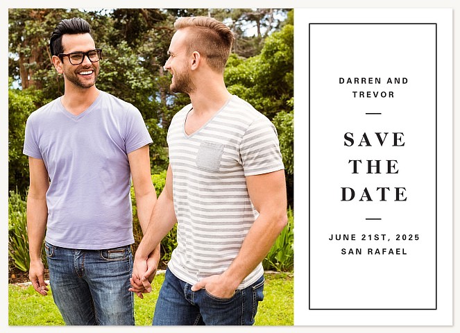 Simple Playbill Save the Date Cards