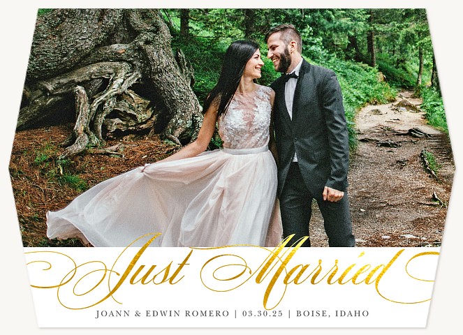 Shimmering Marriage Wedding Announcements