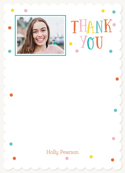 Rainbow Confetti Thank You Cards 