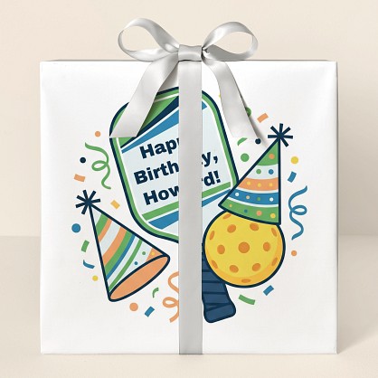 Personalized Pickleball Birthday Party Wrapping Paper