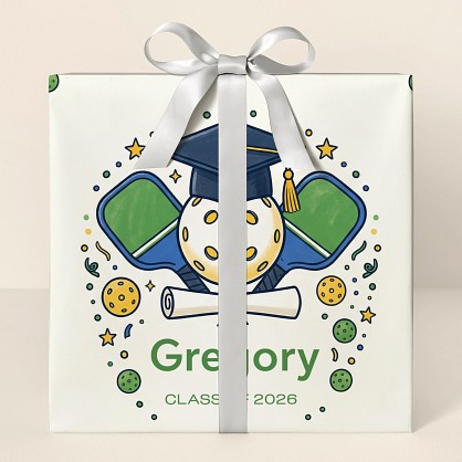 Personalized Graduation Pickleball Celebration Wrapping Paper