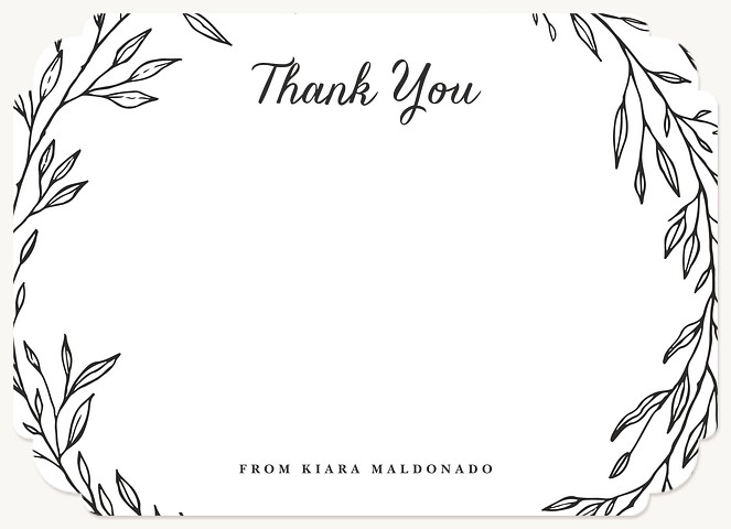 Botanical Frame Graduation Thank You Cards