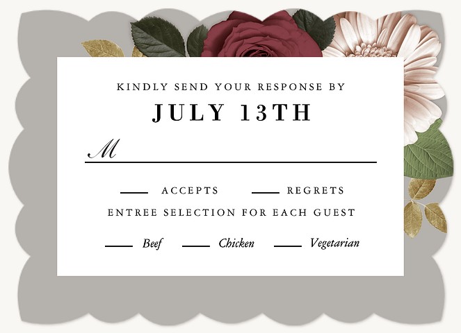 Classic Garden Wedding RSVP Cards