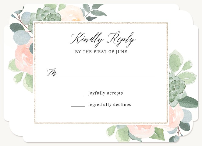 Framed Flora Wedding RSVP Cards