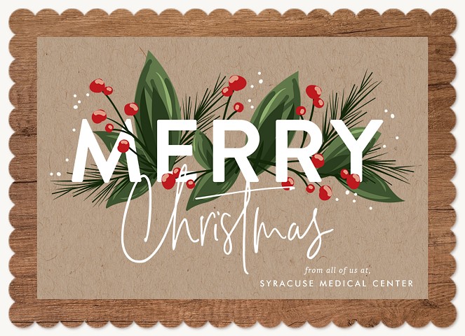 Cabin Foliage Business Holiday Cards