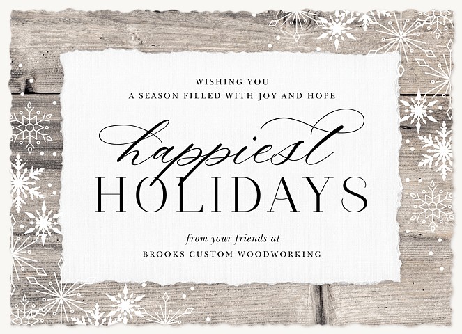 Winter Wood Business Holiday Cards