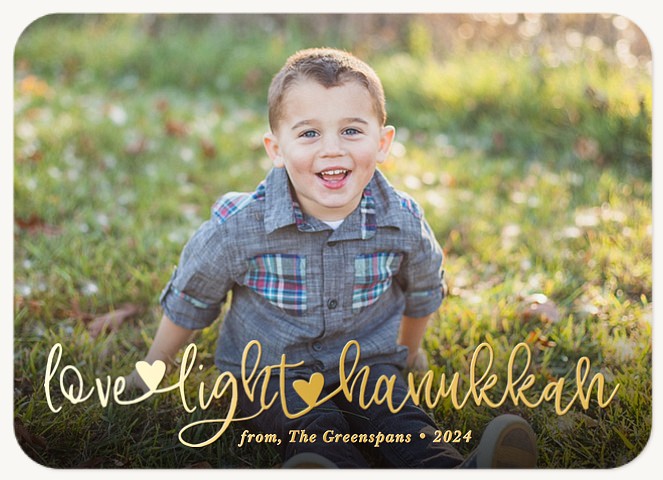 Golden Light Hanukkah Cards