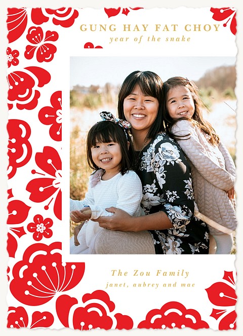 Prosperity Blooms Chinese New Year Cards