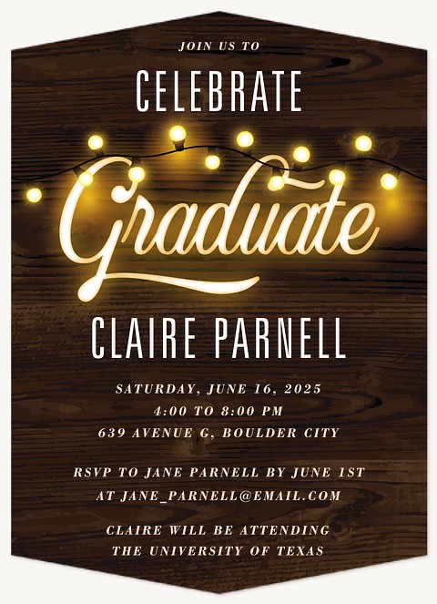 Bright Lights Graduation Invitations