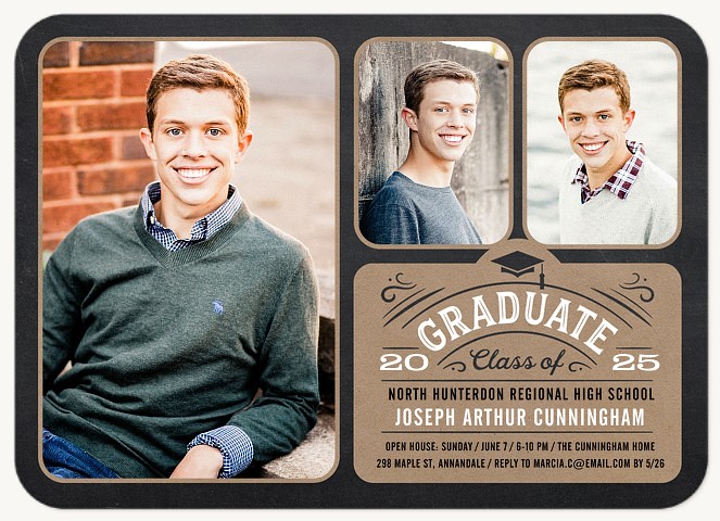 Traditional Kraft Graduation Announcements