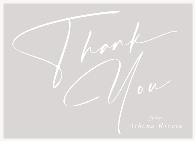 Modernist Script Graduation Thank You Cards