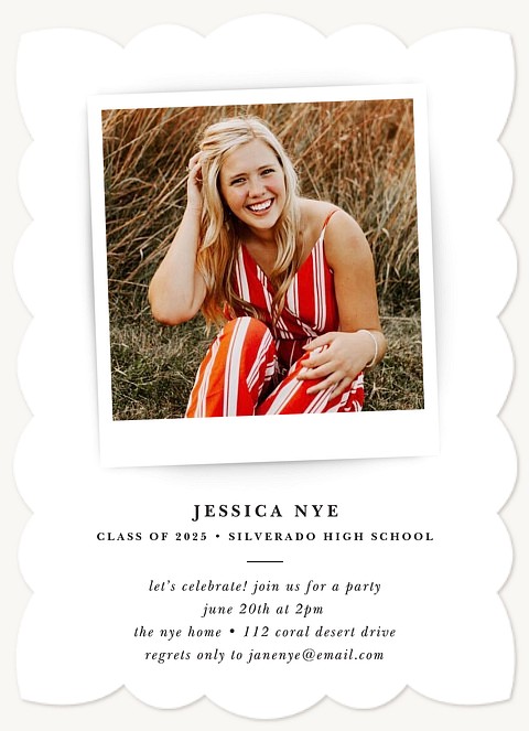 Classic Snapshot Graduation Party Invitations