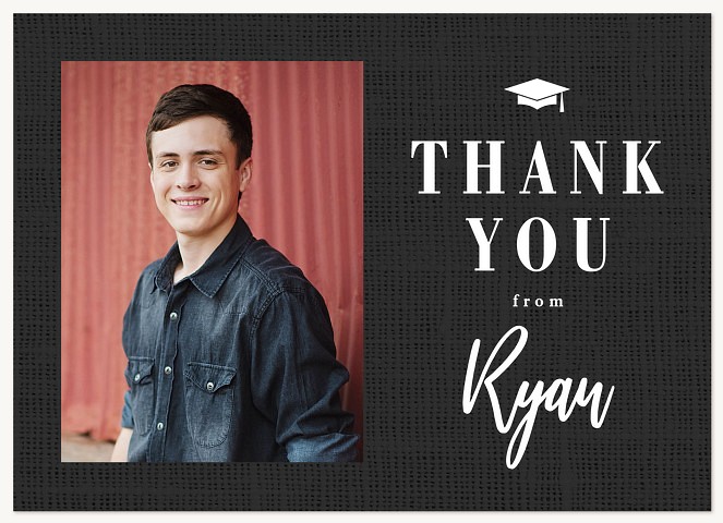 Grad Signature Graduation Thank You Cards