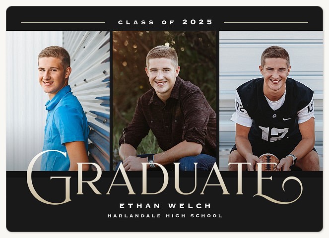 Timeless Trio Graduation Announcements