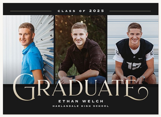 Timeless Trio Graduation Announcements