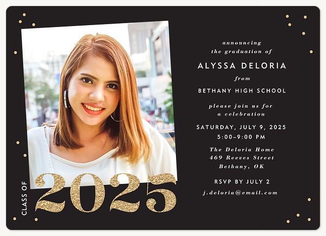 Shimmer Year Graduation Invitations