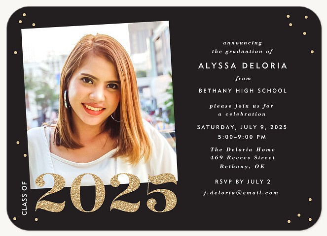 Shimmer Year Graduation Invitations