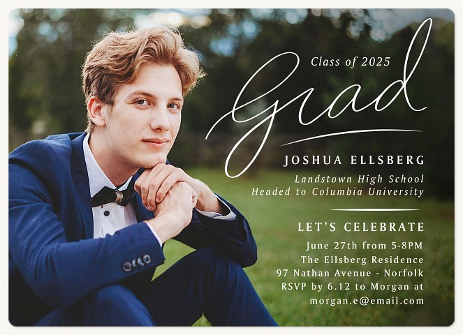 Grad Autograph Graduation Announcements