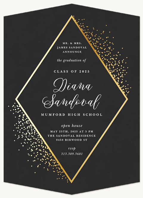 Shimmering Geo Graduation Announcements