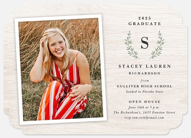 Heritage Monogram Graduation Cards