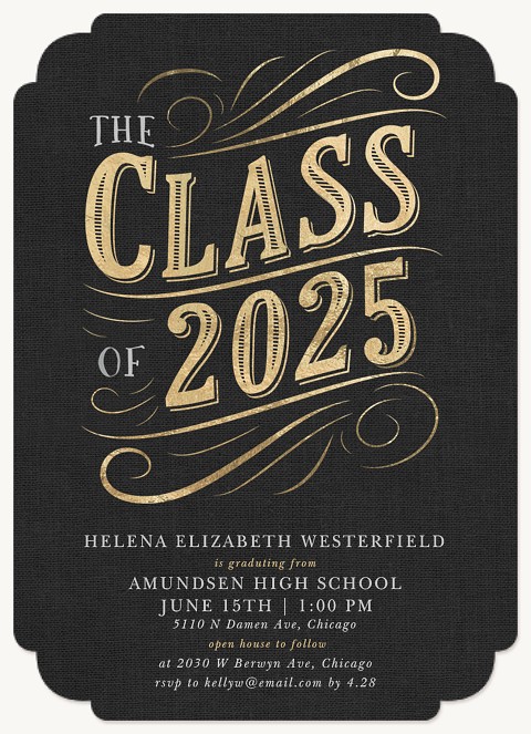 Golden Scroll Graduation Announcements