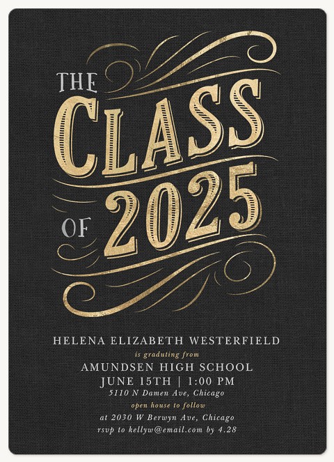 Golden Scroll Graduation Announcements