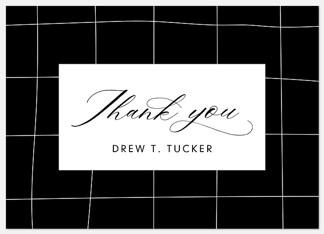 Classic Penmanship Thank You Cards 