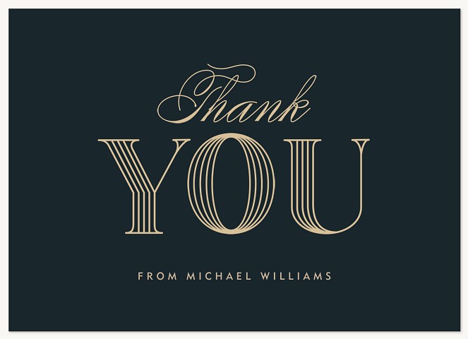 Engraved Gratitude Thank You Cards 