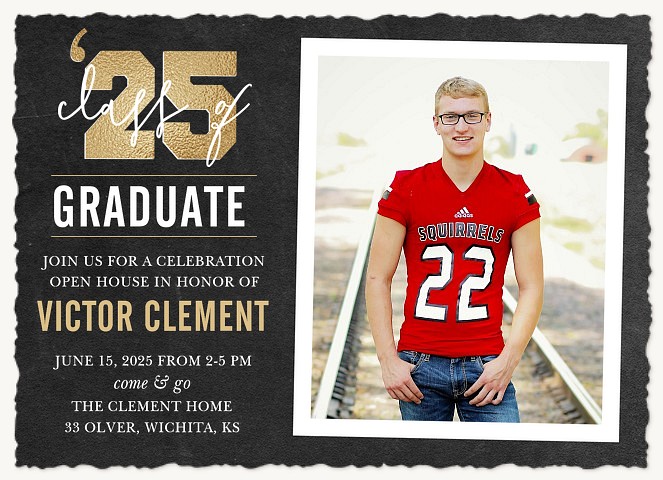 Bold Chalkboard Graduation Invitations