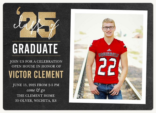 Bold Chalkboard Graduation Invitations