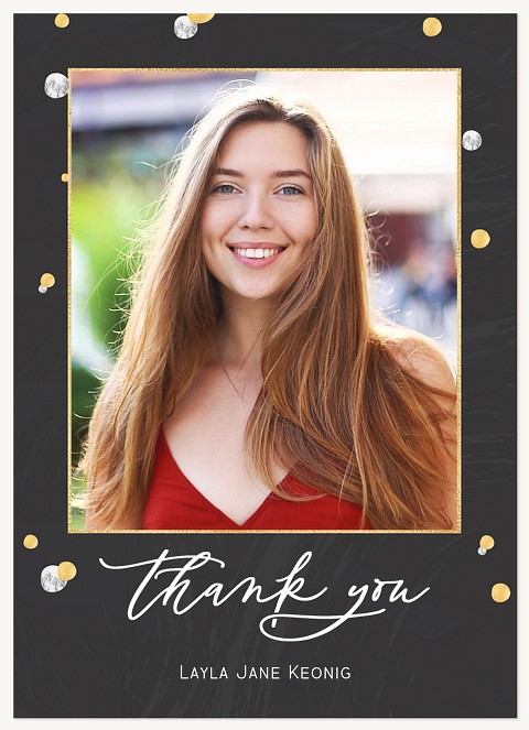 Confetti Scatter Graduation Thank You Cards