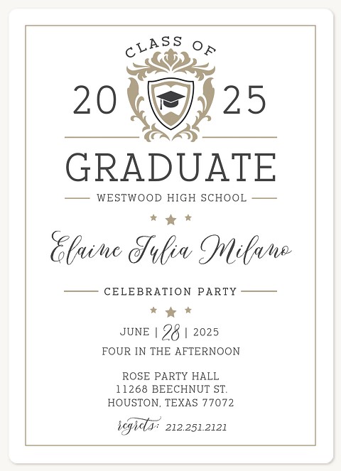 Collegiate Scholar Graduation Invitations