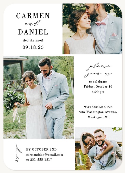 Traditional Trio Wedding Announcements