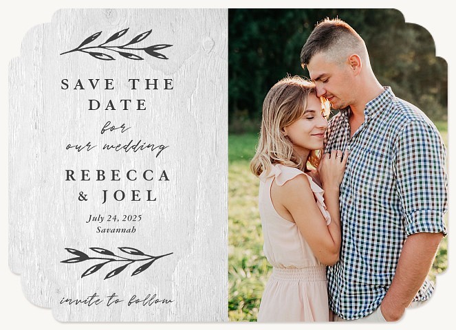 Inked Laurels Save the Date Cards