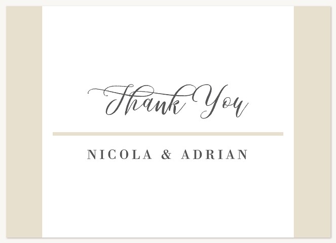 Contemporary Wedding Thank You Cards