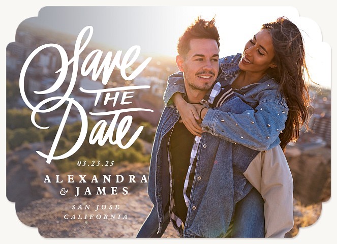 Side Script Save the Date Cards