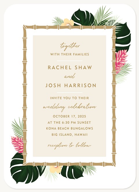 Bamboo Wedding Invitations