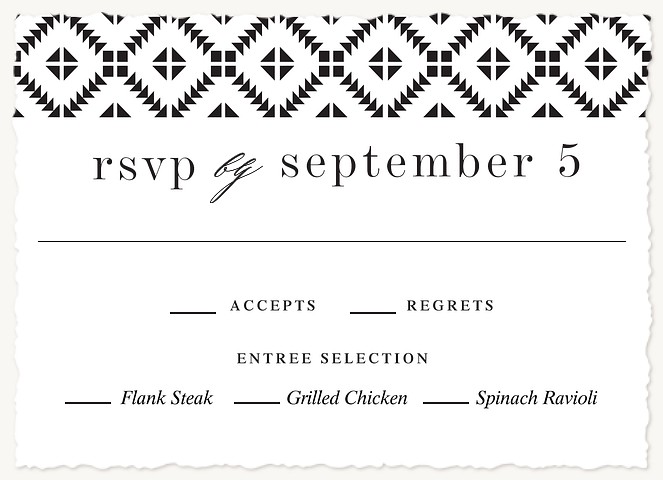 Tiles Wedding RSVP Cards