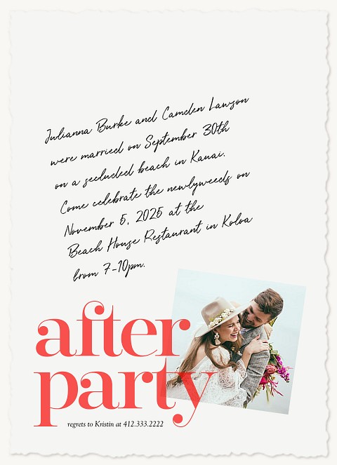 After Party Wedding Announcements