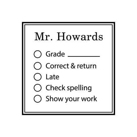 Teacher's Checklist | Custom Rubber Stamps