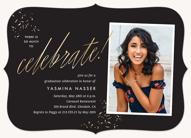 Confetti Time Graduation Party Invitations