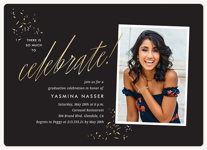 Confetti Time Graduation Party Invitations