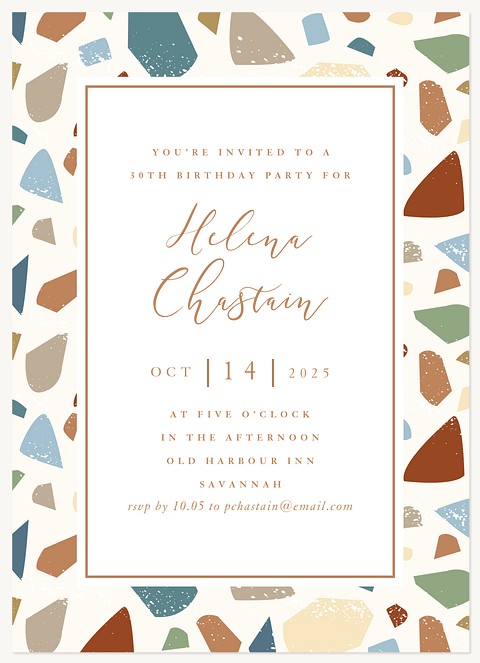 Terrazzo Party Invitations