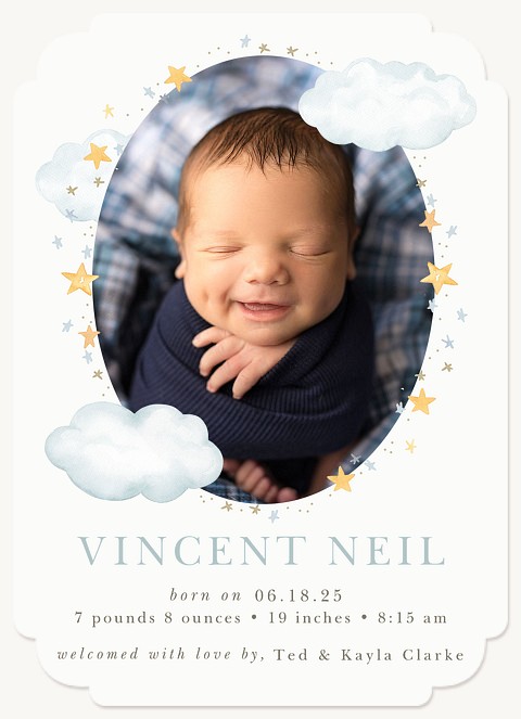 Sweet Dreams Boy Baby Announcements